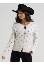 CARDIGAN SWEATER WMS WRANGLER FITTED WHITE