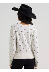 CARDIGAN SWEATER WMS WRANGLER FITTED WHITE