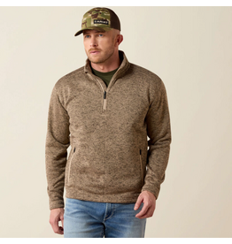 SWEATER MNS ARIAT 1/4 ZIP CALDWELL TAN