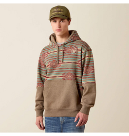 HOODIE MENS ARIAT COLOR BLOCK DRK BRNDL