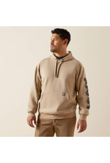HOODIE MNS ARIAT REBAR OATMEAL LOGO