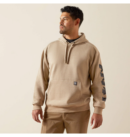 HOODIE MNS ARIAT REBAR OATMEAL LOGO
