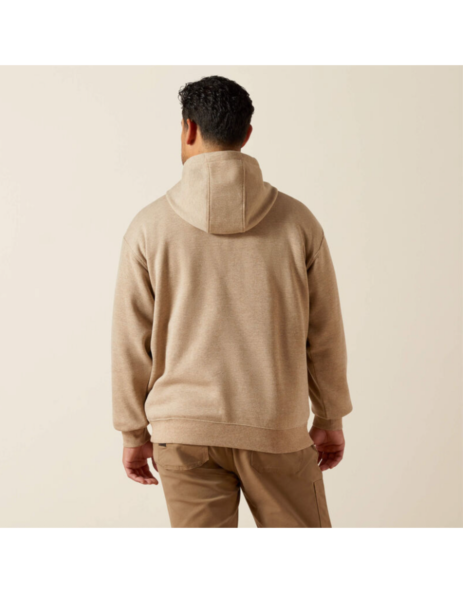 HOODIE MNS ARIAT REBAR OATMEAL LOGO