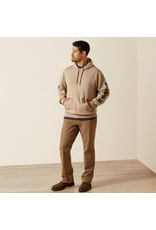 HOODIE MNS ARIAT REBAR OATMEAL LOGO