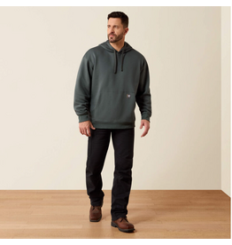 HOODIE MNS ARIAT REBAR WORKMAN STEEL GREEN