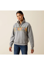 SWEATSHIRT WMS ARIAT 1/2 ZIP GRAY AZTEC