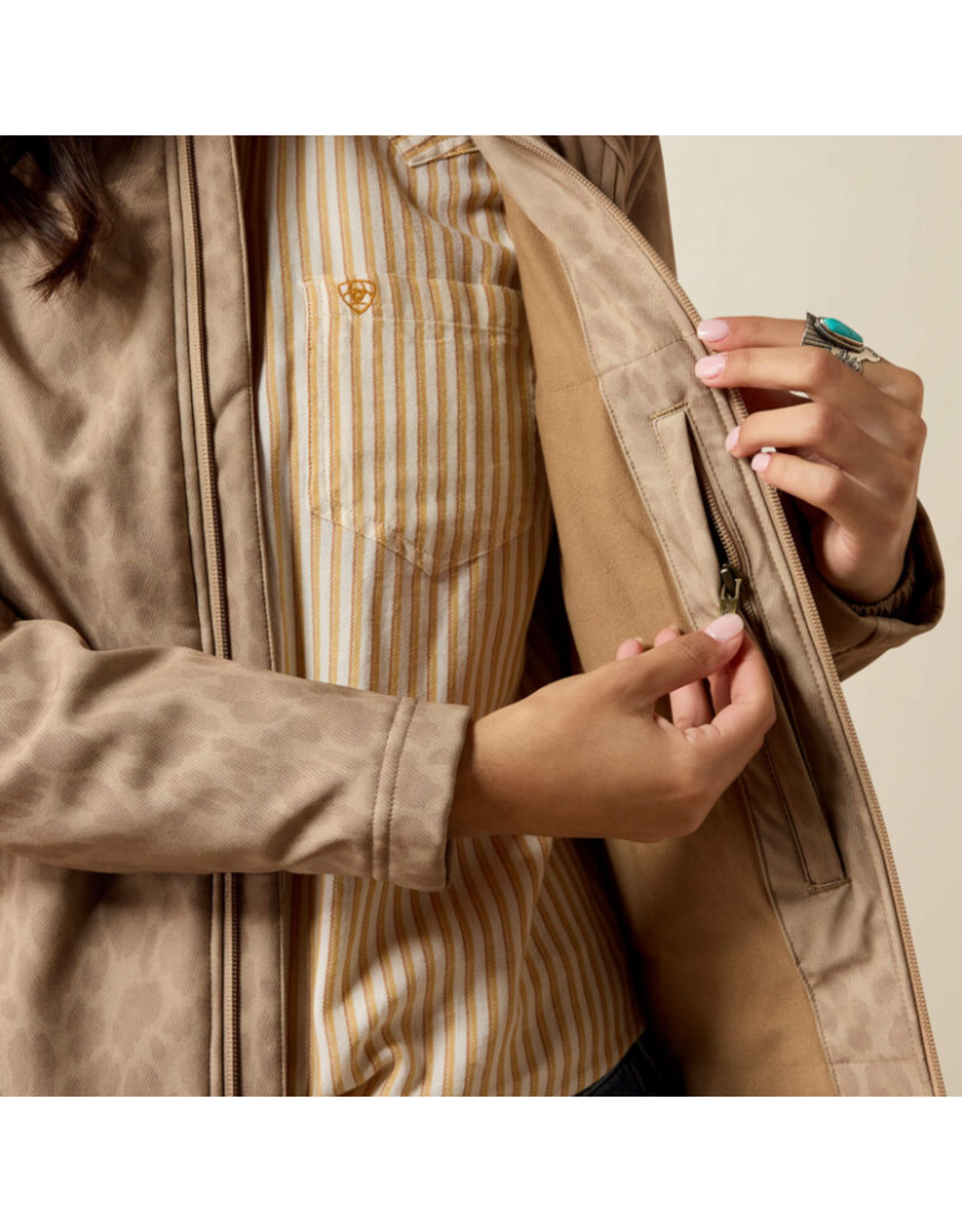 JACKET WMS ARIAT SOFTSHELL FADED LEOPARD