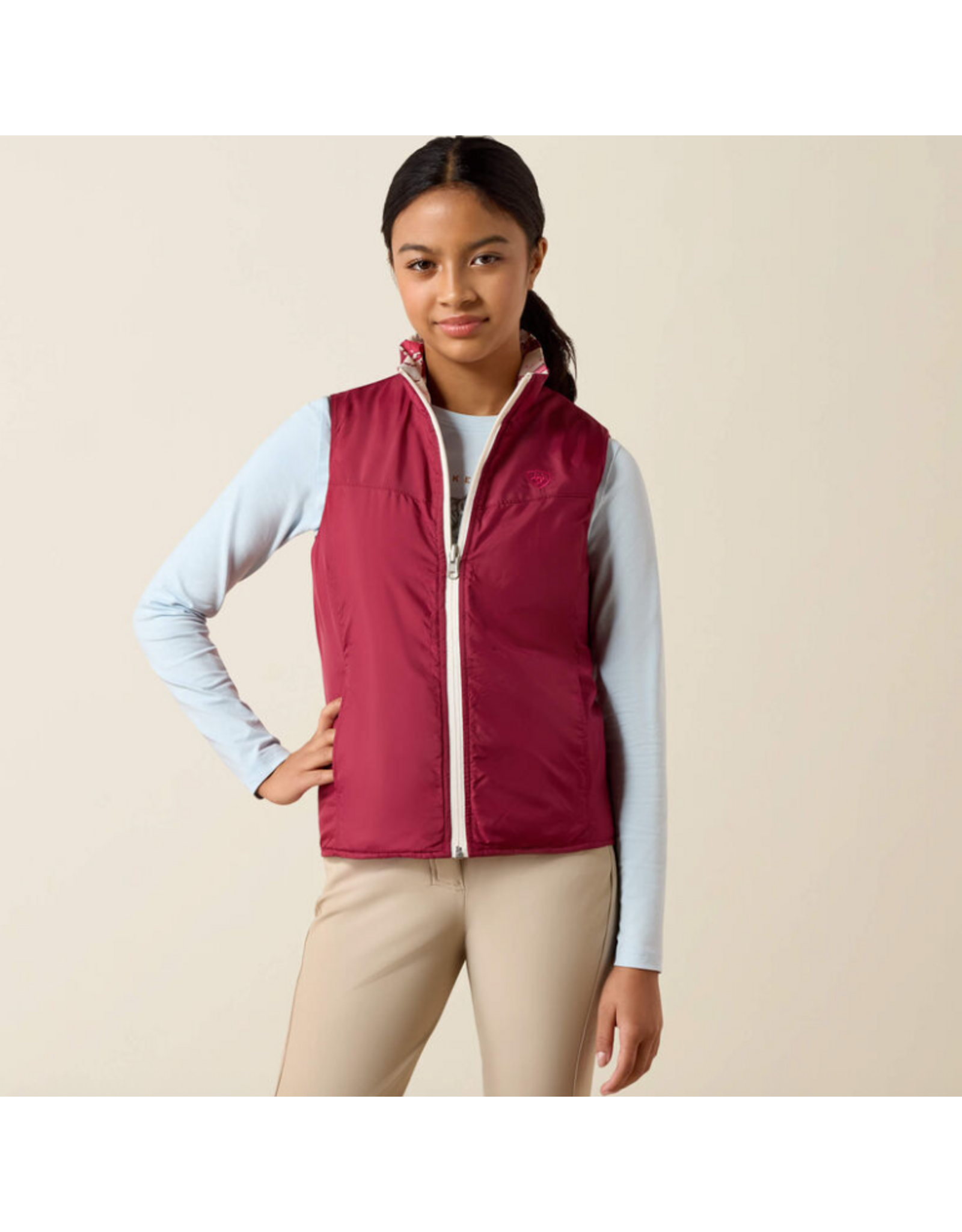 VEST GIRLS ARIAT BELLA REVERSIBLE HORSIN AROUND
