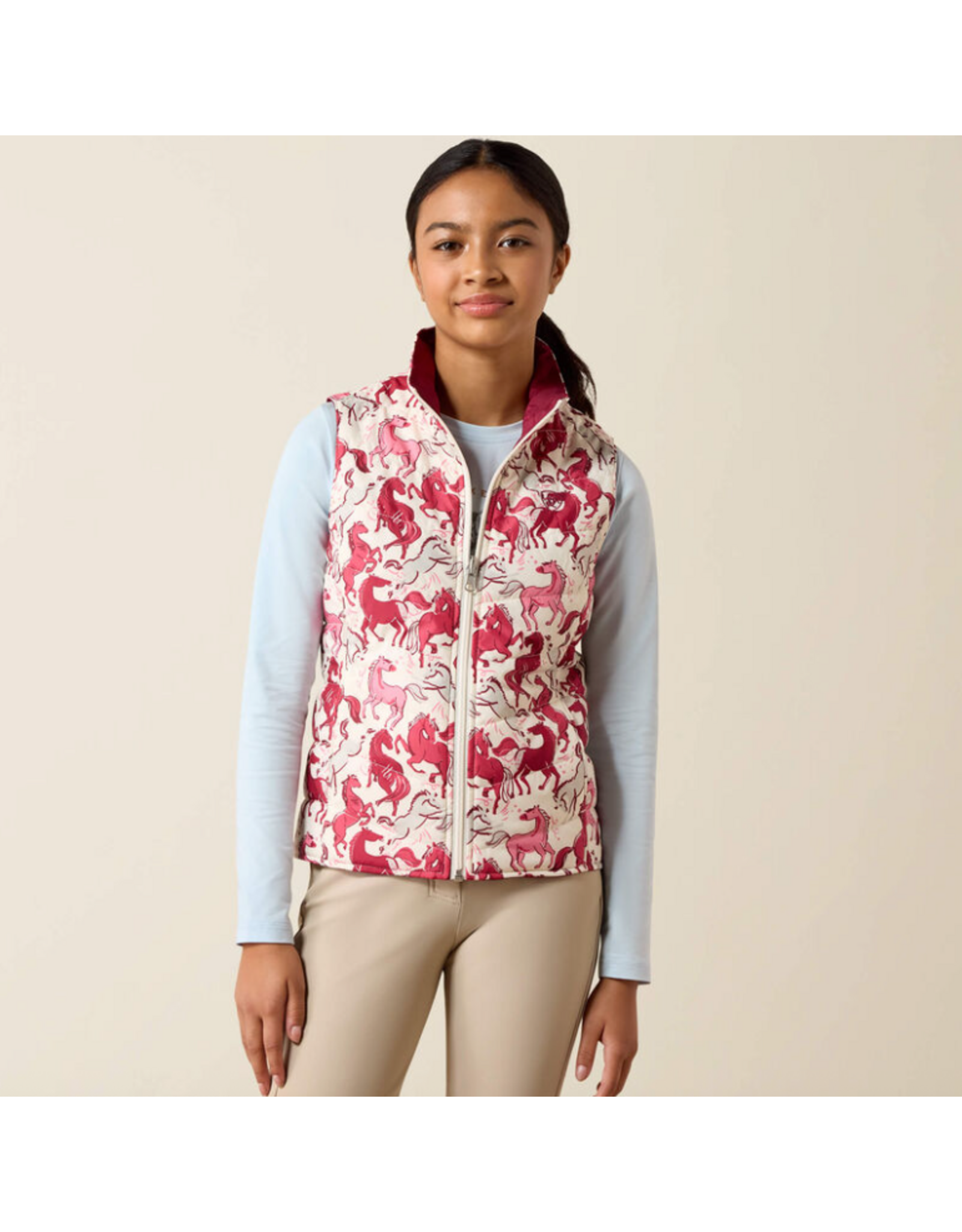 VEST GIRLS ARIAT BELLA REVERSIBLE HORSIN AROUND