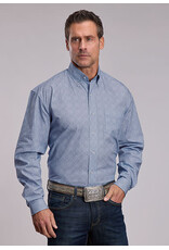 SHIRT MNS STETSON STEEL BLUE FILIGREE
