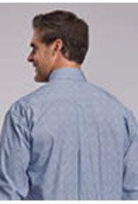 SHIRT MNS STETSON STEEL BLUE FILIGREE