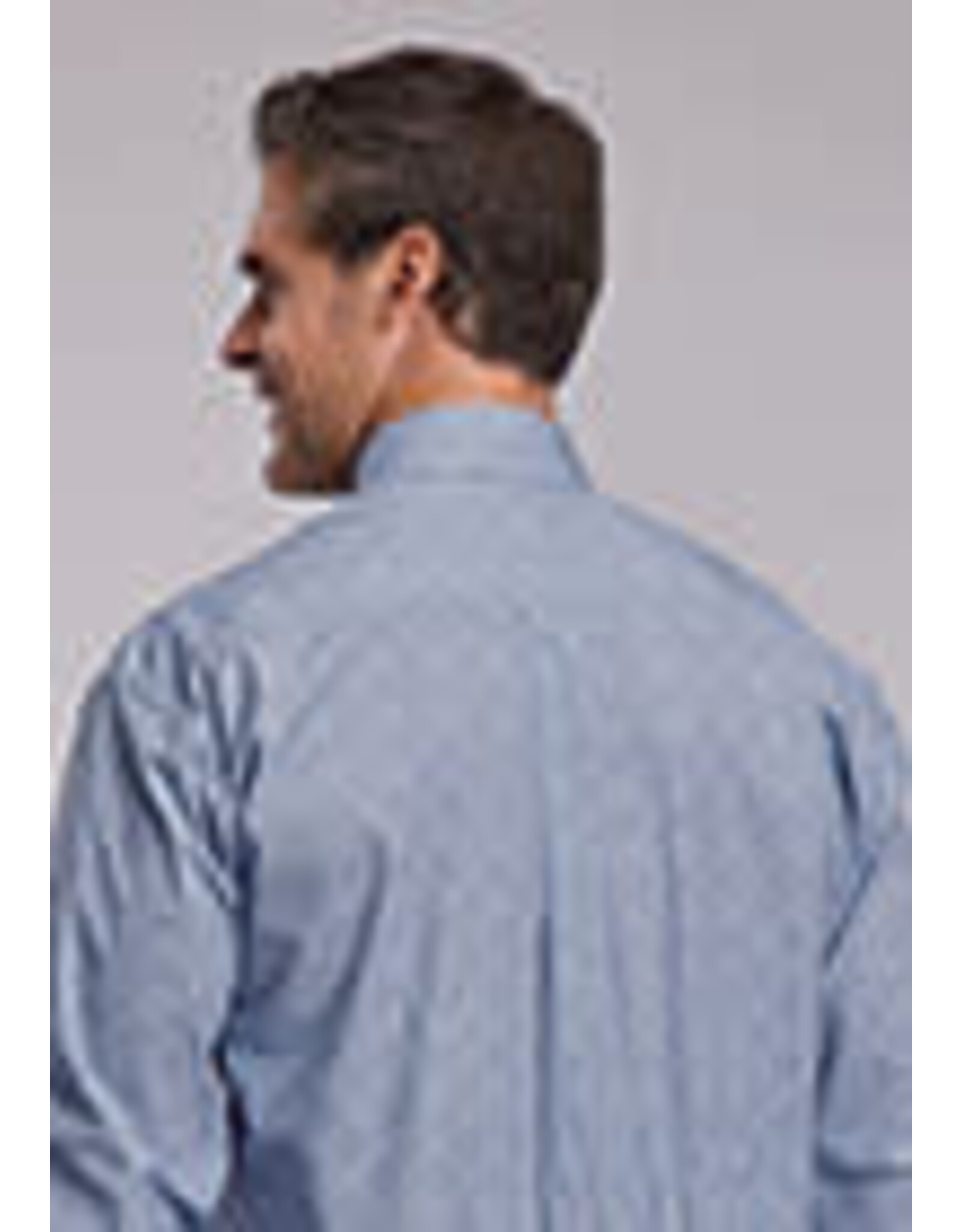 SHIRT MNS STETSON STEEL BLUE FILIGREE