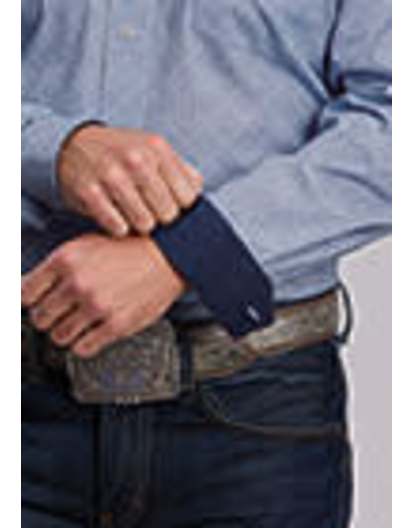 SHIRT MNS STETSON STEEL BLUE FILIGREE