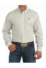 SHIRT MNS CINCH LS CREAM GEO PRINT