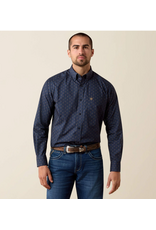 SHIRT MNS ARIAT LS CANYON BLUE NIGHT FOULARD PRINT