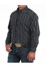 SHIRT MNS CINCH NAVY BROWN WHITE STRIPE