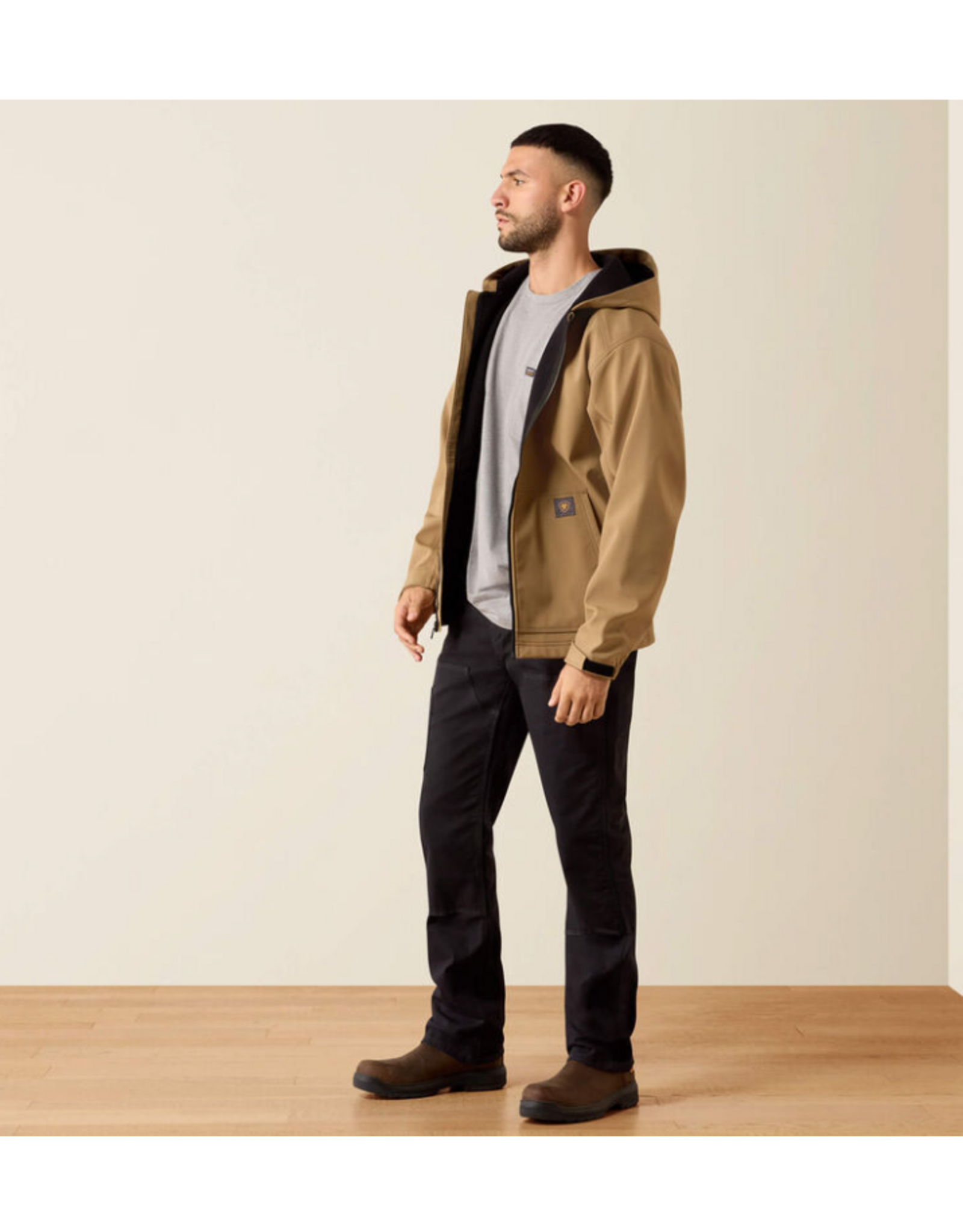 HOODIE MNS ARIAT SOFTSHELL REBAR FIELD KHAKI