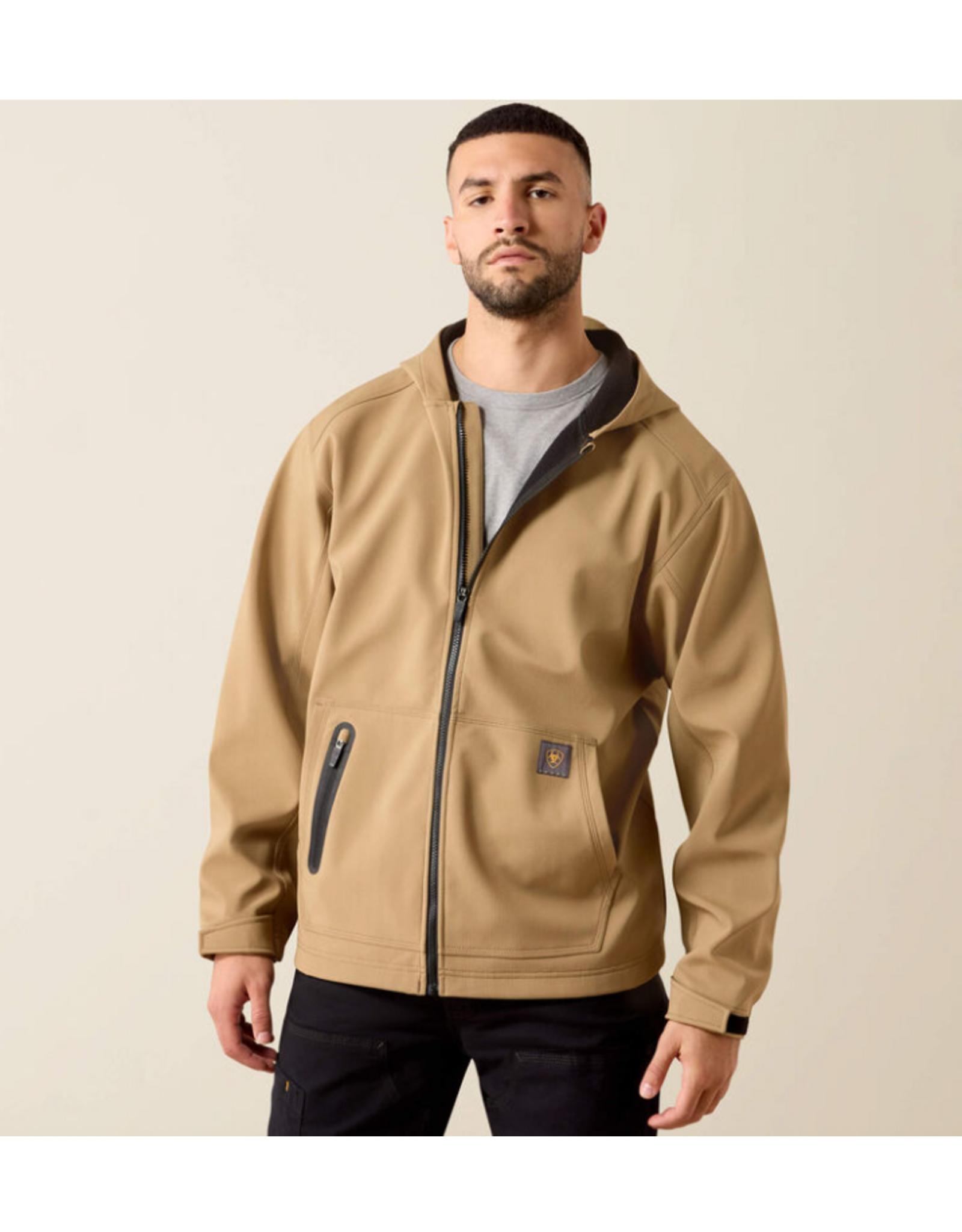 HOODIE MNS ARIAT SOFTSHELL REBAR FIELD KHAKI