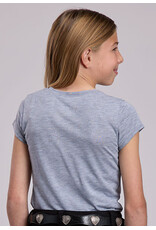 TSHIRT GIRLS ROPER SS GRAY WITH COW