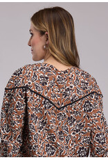 BLOUSE WMS ROPER POLY CREPE WALLPAPER FLORAL