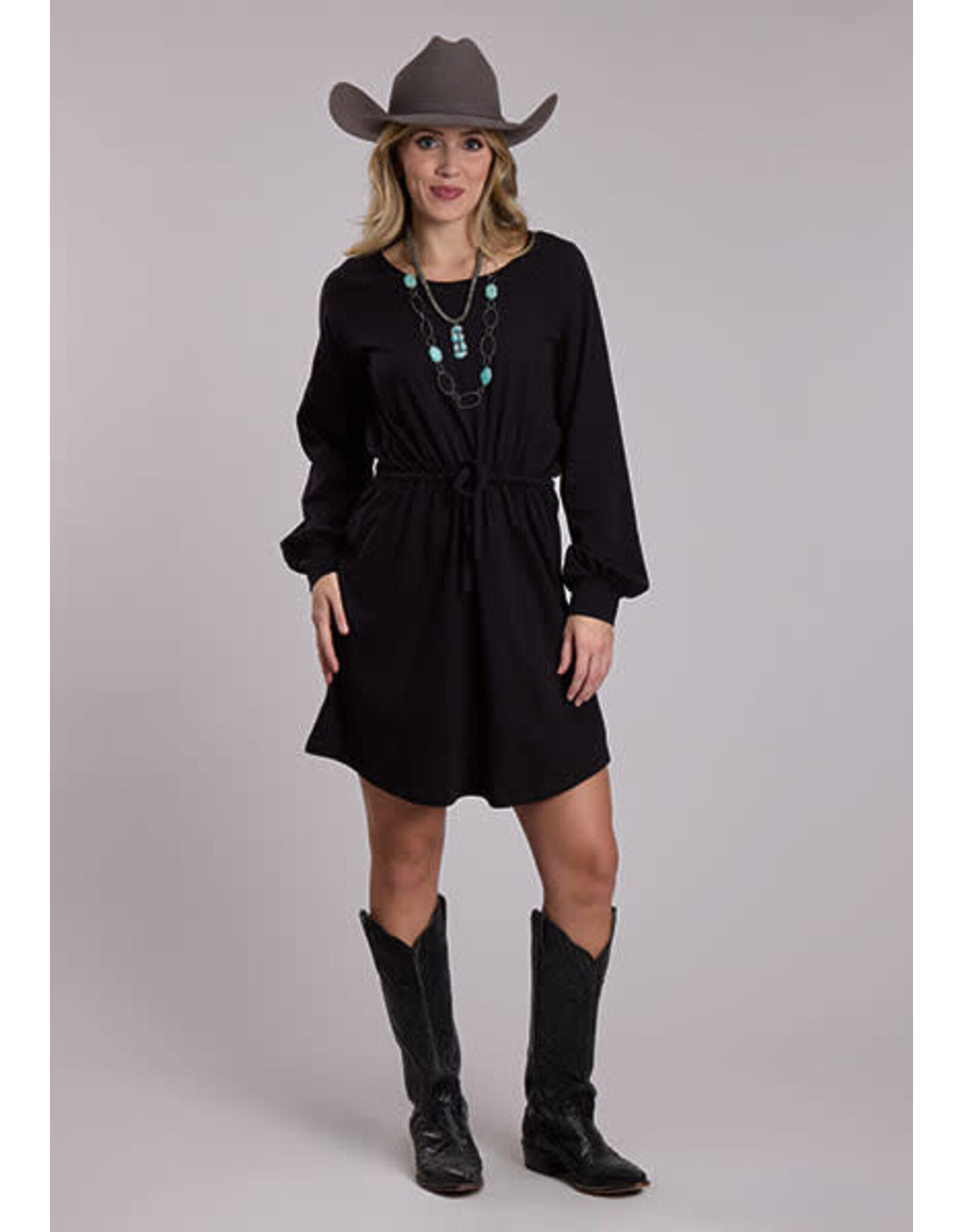 DRESS WMS ROPER CREW NECK BLACK