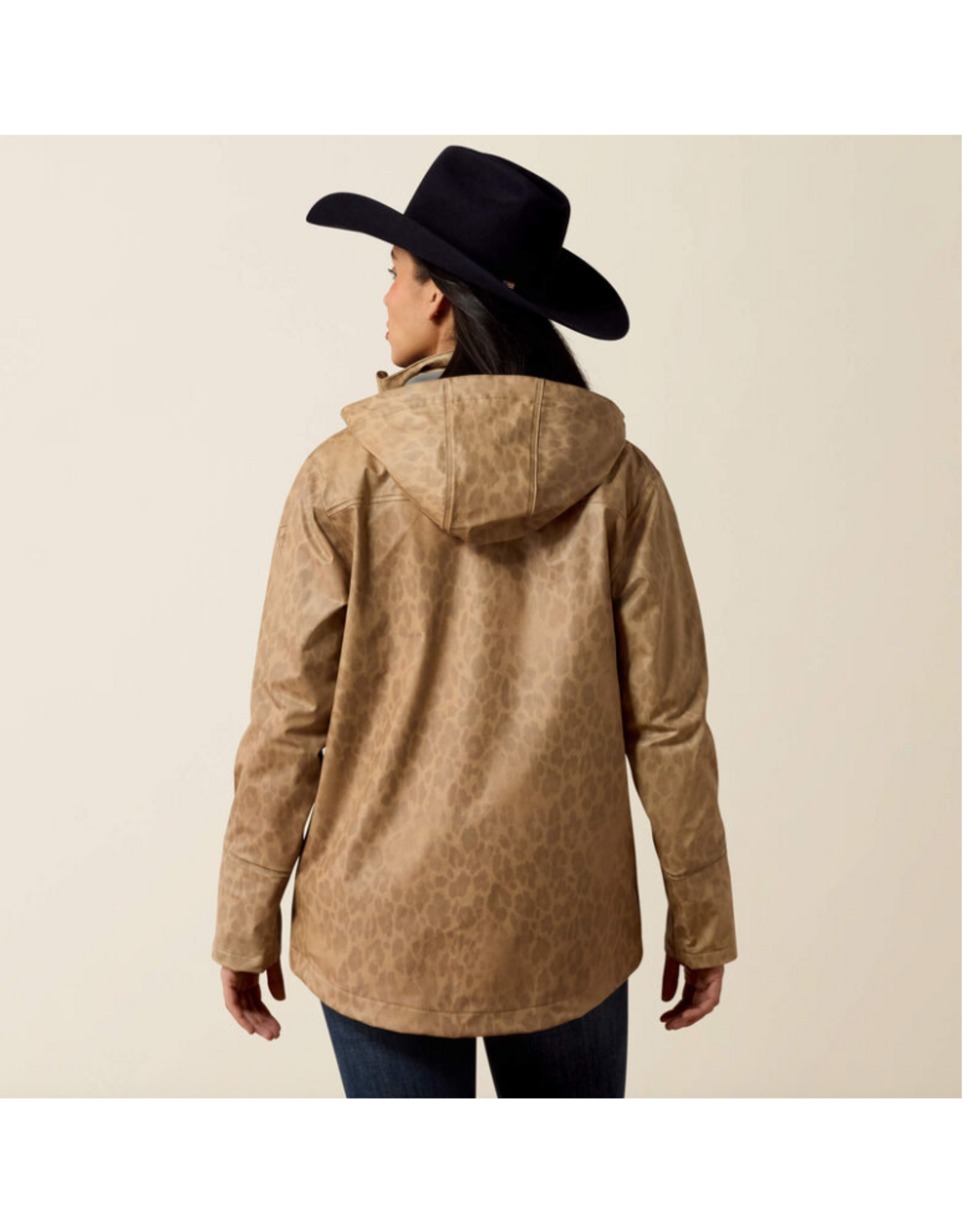 DRIZZLE RAIN COAT WMS ARIAT FADED LEOPARD