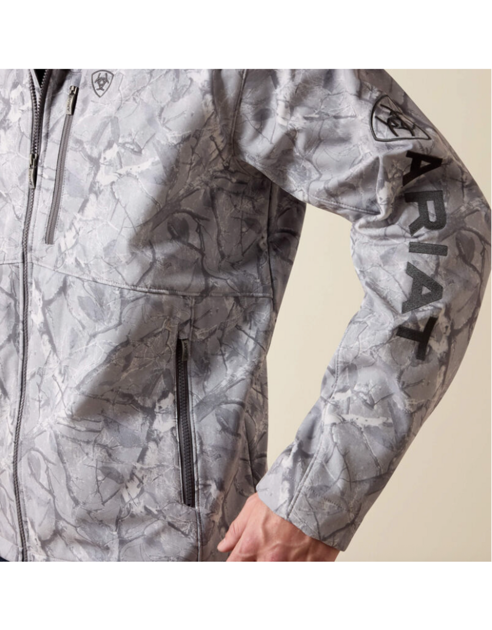 JACKET MNS ARIAT SOFTSHELL GREY CAMO PRINT