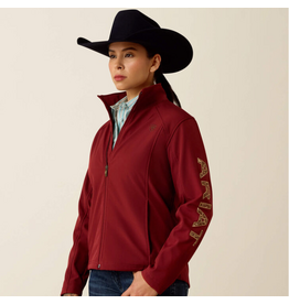 JACKET WMS ARIAT LOGO SOFTSHELL SYRAH