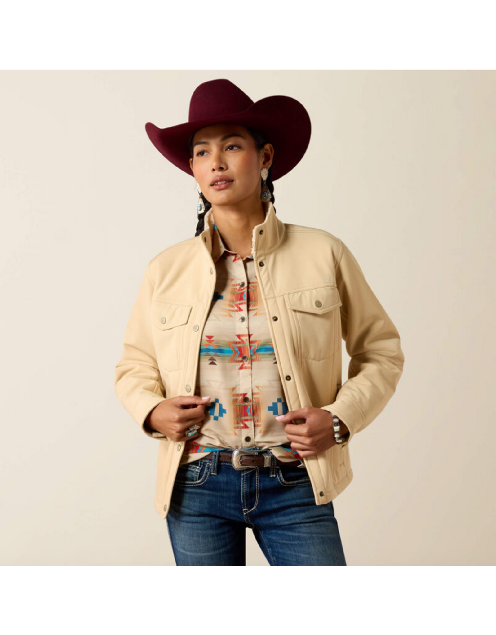 JACKET WMS ARIAT BERBER SOFT SHELL IRISH CREAM