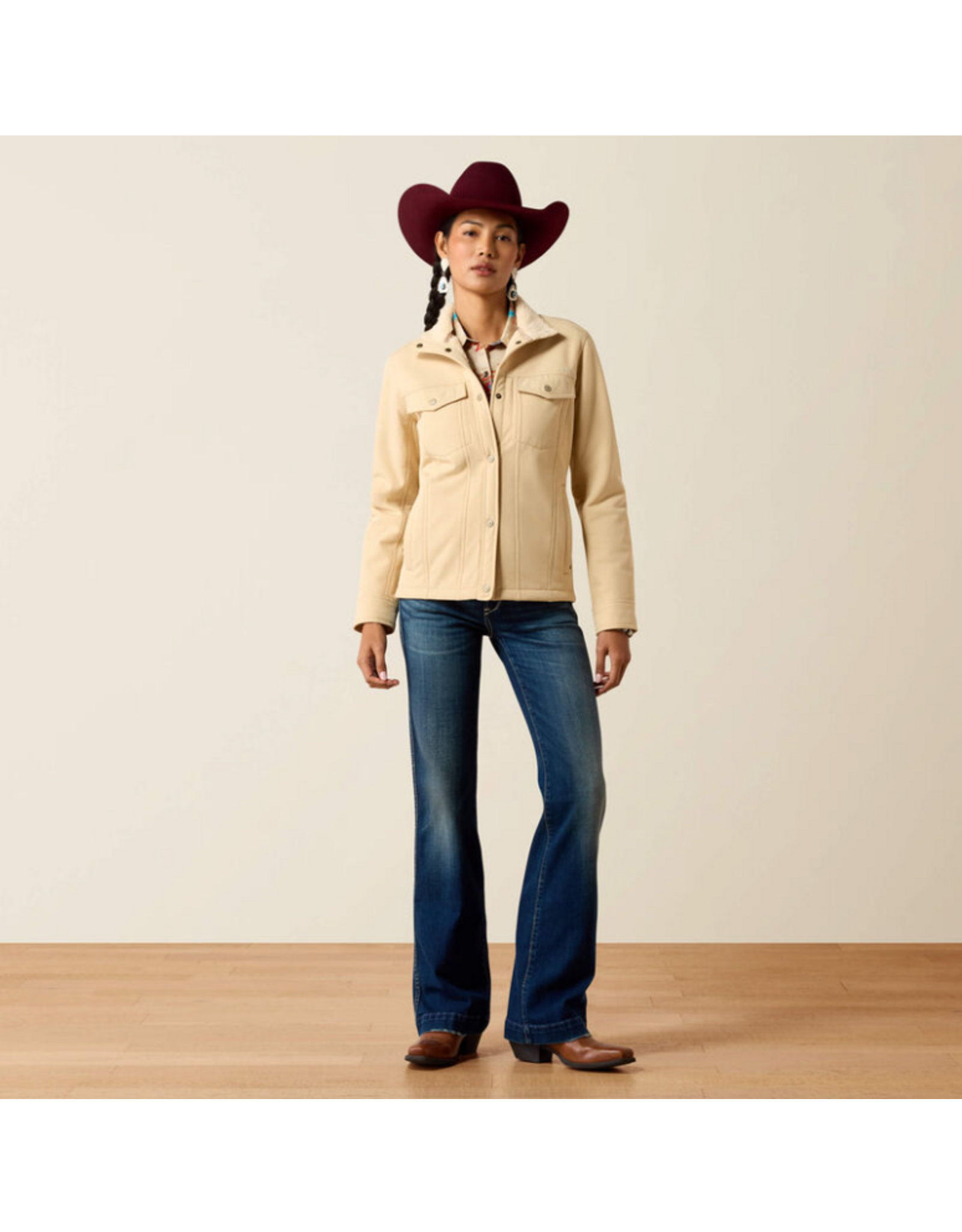 JACKET WMS ARIAT BERBER SOFT SHELL IRISH CREAM