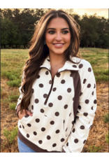PULLOVER WMS COCOA DOT
