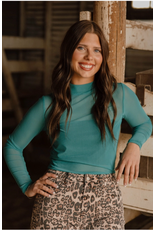 MESH SHIRT WOMENS TURQUOISE