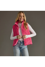 PANACHE APPAREL CO ' VEST WMS HOT PINK CORDUROY
