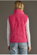 PANACHE APPAREL CO ' VEST WMS HOT PINK CORDUROY