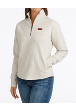 CINCH PULLOVER WMS CINCH 1/4 ZIP CREAM TEXTURED