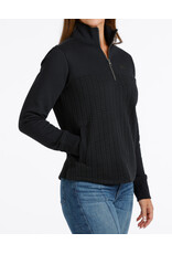 CINCH PULLOVER WMS CINCH 1/4 ZIP BLACK TEXTURED