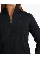 CINCH PULLOVER WMS CINCH 1/4 ZIP BLACK TEXTURED