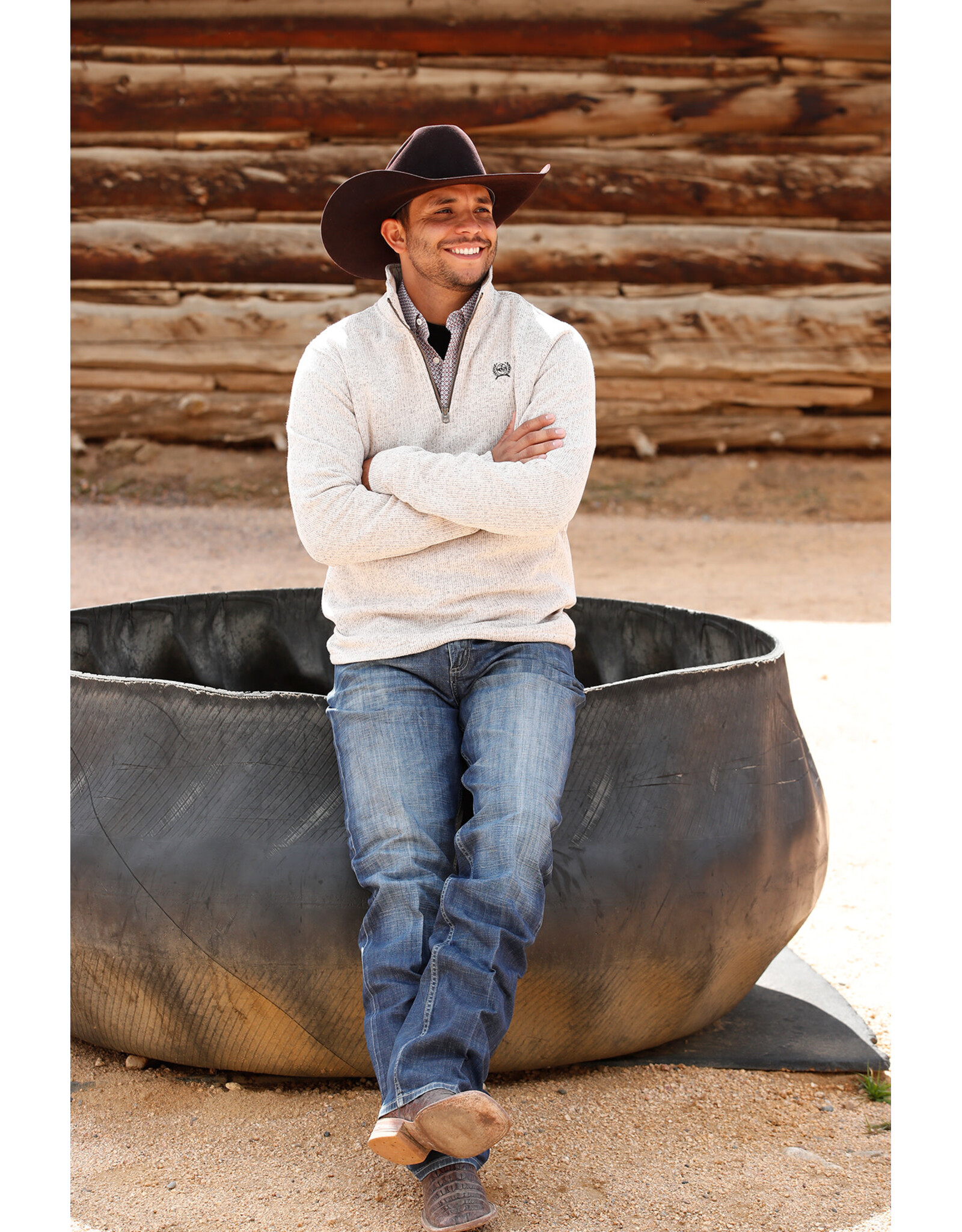 CINCH SWEATER MENS CINCH 1/4 ZIP STN