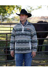 CINCH PULLOVER CINCH FLEECE OLIVE GREEN AZTEC BUTTON