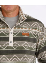 CINCH PULLOVER CINCH FLEECE OLIVE GREEN AZTEC BUTTON
