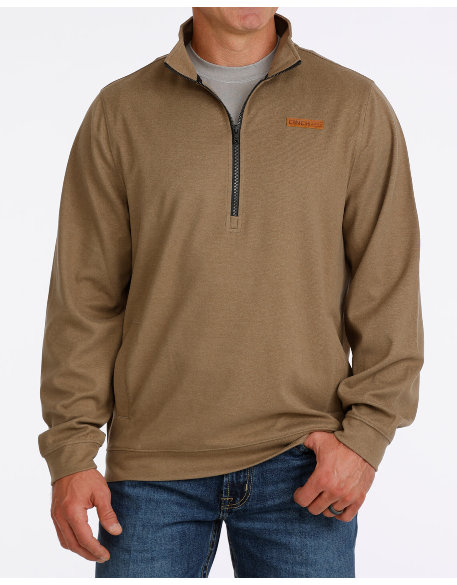 CINCH PULLOVER MNS CINCH 1/2 ZIP BROWN