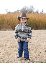 CINCH PULLOVER BOYS CINCH FLEECE OLIVE GREEN AZTEC
