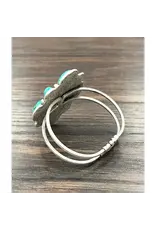 BRACELET HINGE LARGE  TURQUOISE CUFF 2.7"