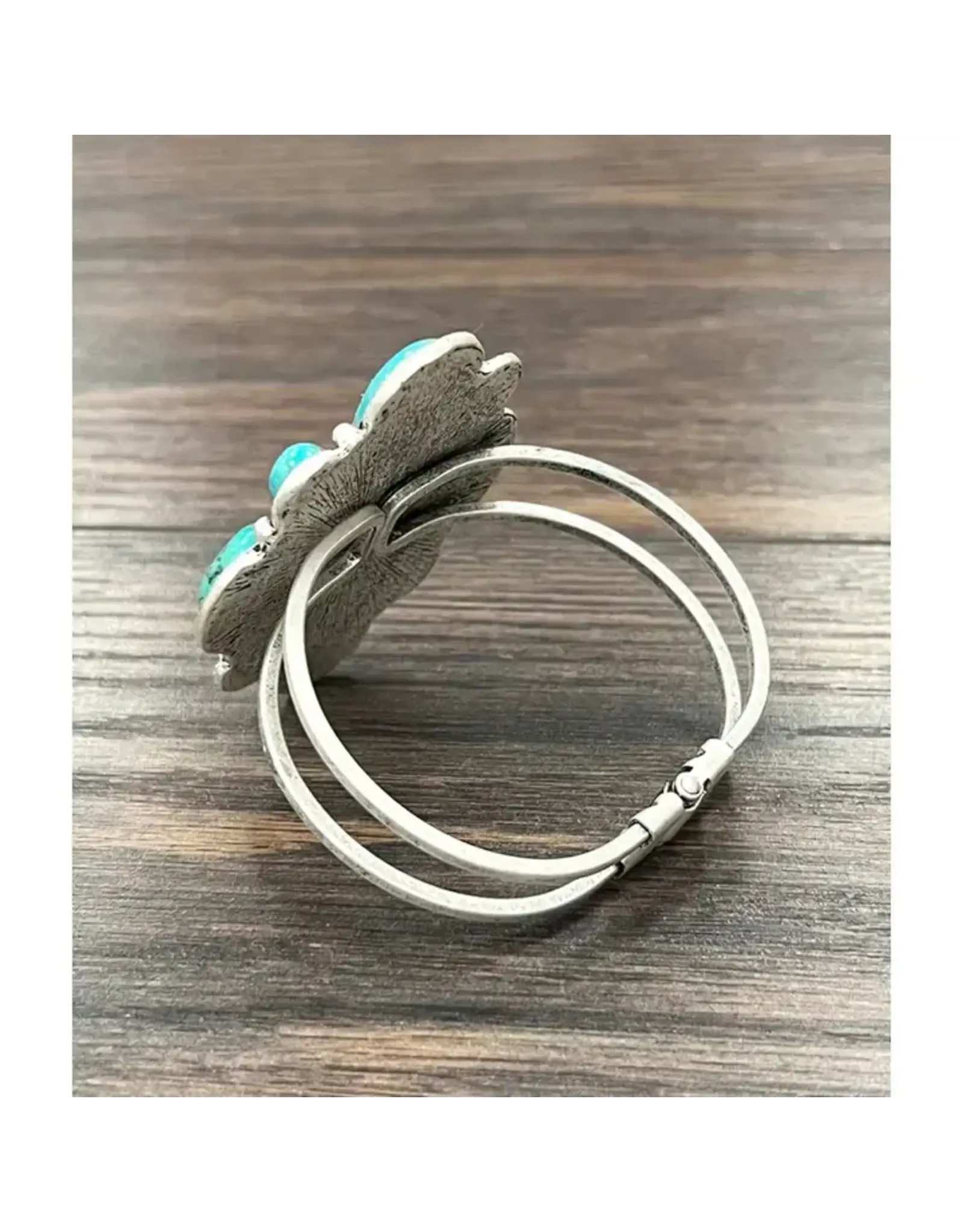 BRACELET HINGE LARGE  TURQUOISE CUFF 2.7"