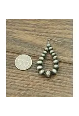 EARRING NAVAJO PEARL TEAR DROP HOOPS DANGLE