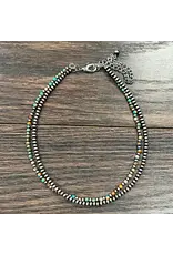 NECKLACE NAVAJO PEARL 2 STRAND 15" GEMSTONE