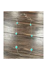 NECKLACE 32" DROP TURQUOISE