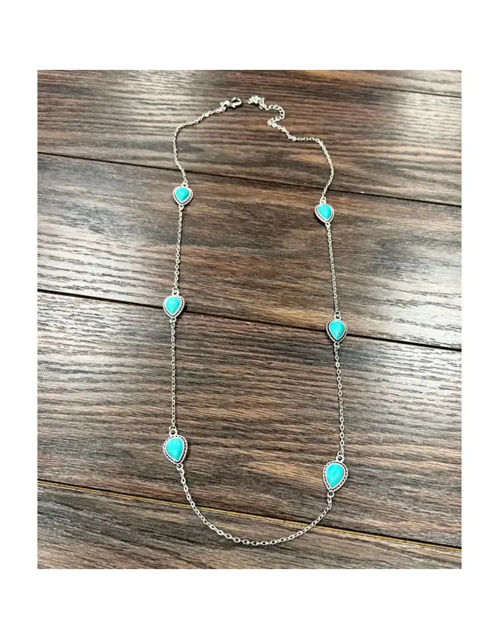 NECKLACE 32" DROP TURQUOISE