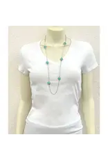 NECKLACE 32" DROP TURQUOISE