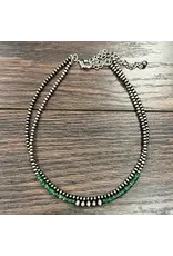 NECKLACE NAVAJO PEARL GREEN BEADS
